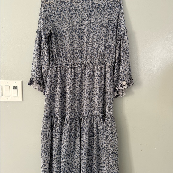 Misa Los Angeles Navy Floral Long Sleeve Dress - Picture 6 of 7